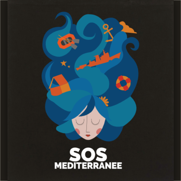 Stofftasche aus Biobaumwolle mit Artwork von Matilde Addari