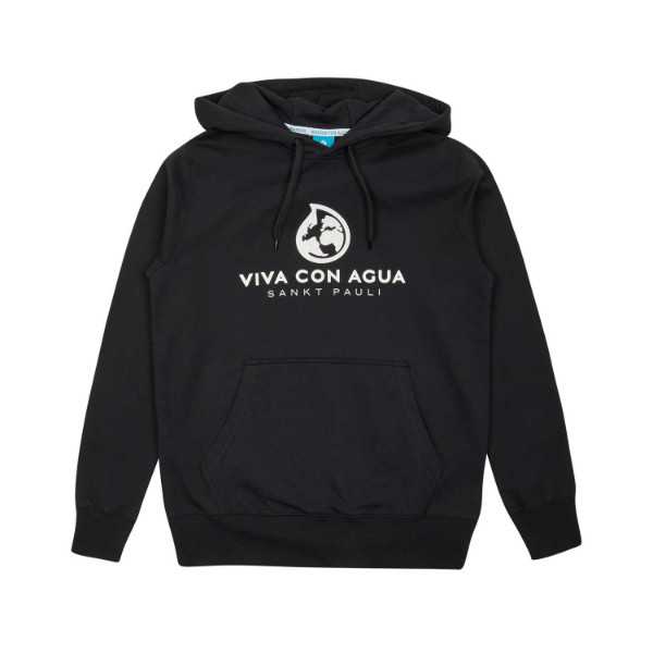Viva con Agua Damen Hoodie Schwarz mit Logo