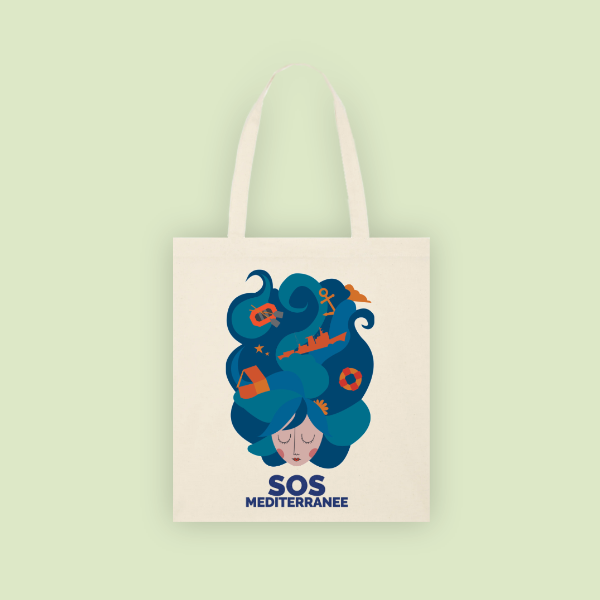 Stofftasche aus Biobaumwolle mit Artwork von Matilde Addari