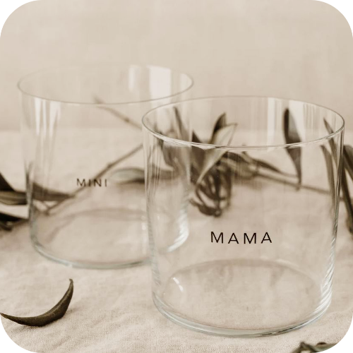 Trinkglas im 2er Set - Mama & Mini