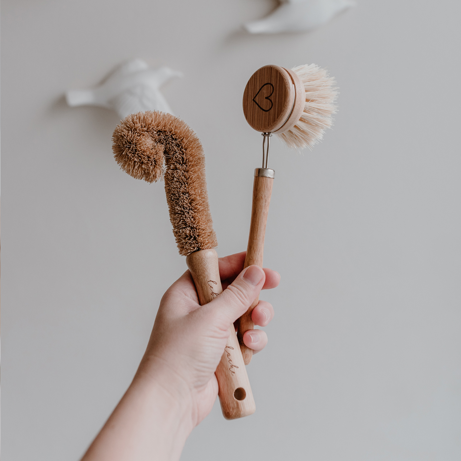 Spülbürsten Holz 5er Set – plastikfreier, vegane Küchenhelfer