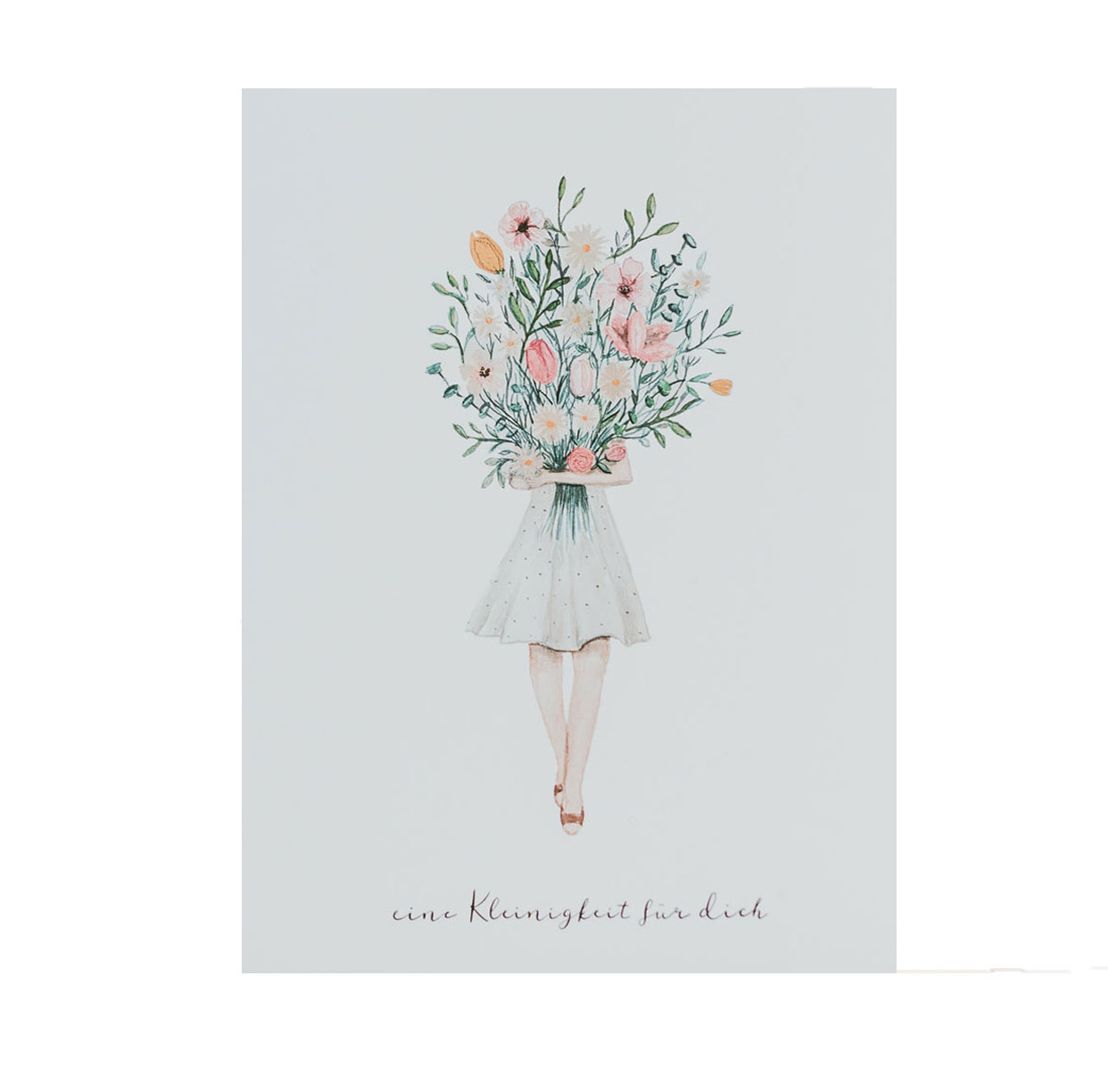 Postkarte Blumenmädchen DIN A6