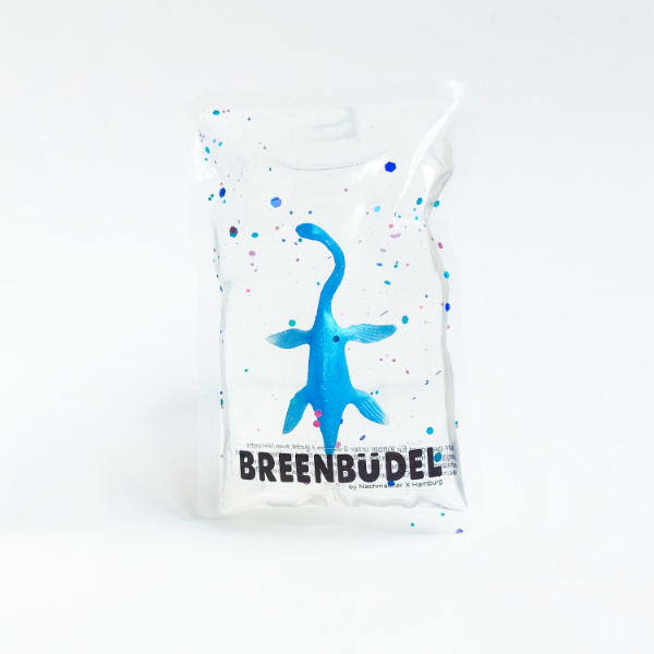 BREENBÜDEL Kühlkissen Motiv Dino schwimmend blau