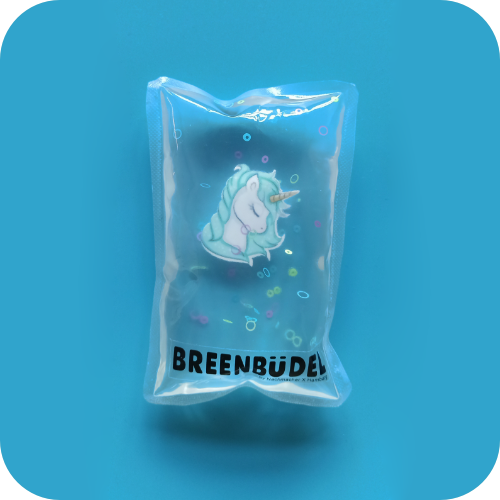  BREENBÜDEL Kühlkissen - Motiv Einhorn türkis 