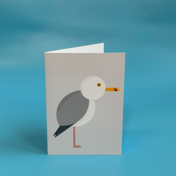 Maritime Klappkarte Möwe DIN A6