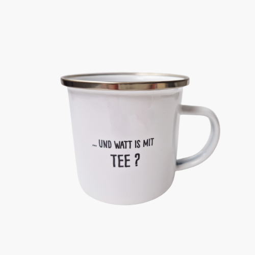 Emaillebecher "Een Dach ohne Kaffee"