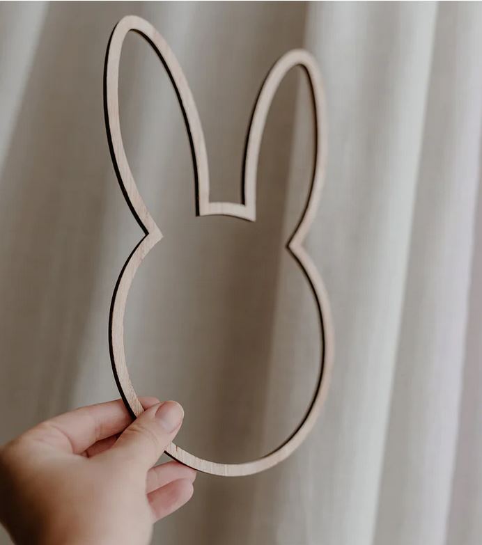 Holzkranz Hase Natur – Osterdeko minimalistisch