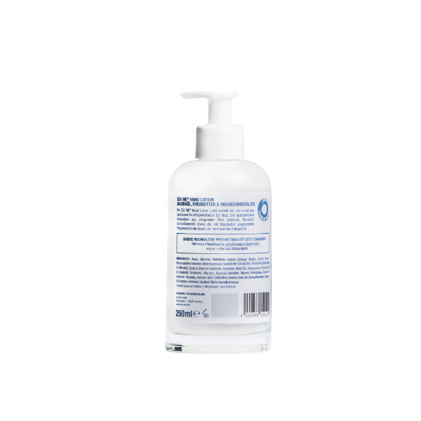 Vegane Hand Lotion mit Sheabutter in Glasflasche