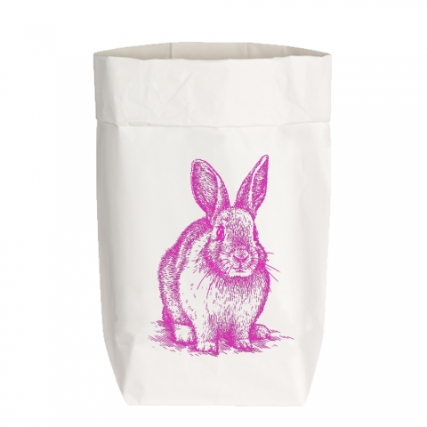 VINTAGE HASE in Pink - Papiertüte 