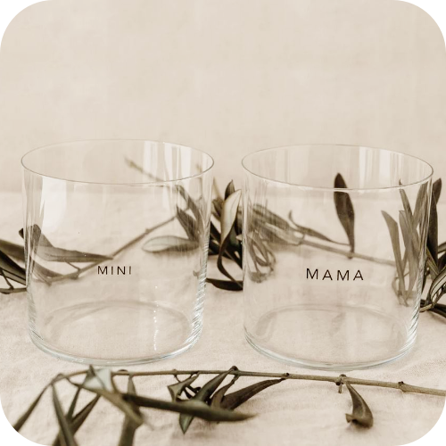Trinkglas im 2er Set - Mama & Mini