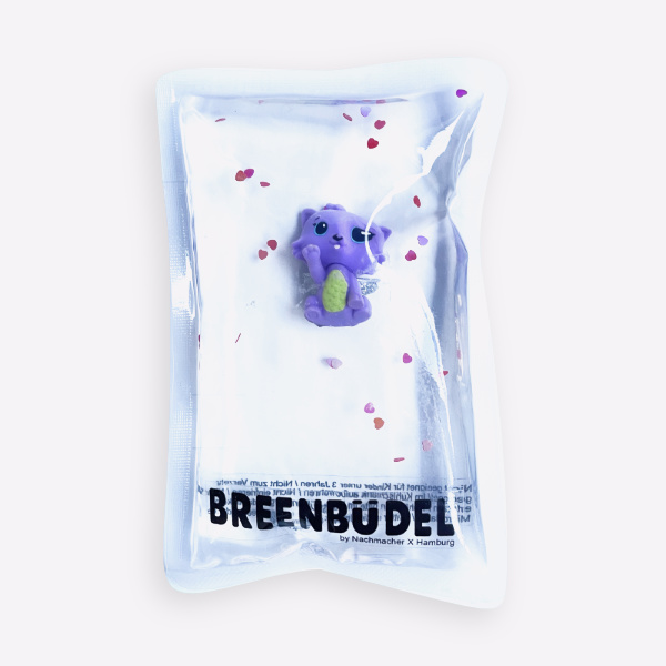 BREENBÜDEL Kühlkissen Motiv Hatchimal Katze lila