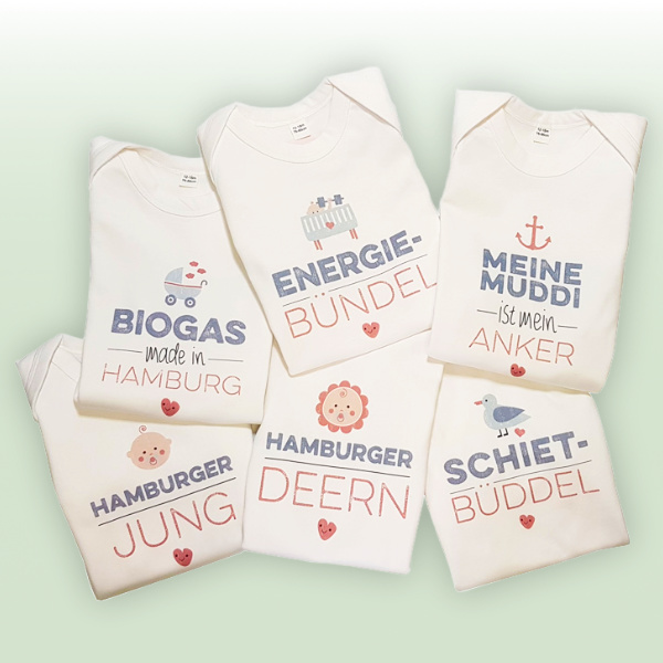 Baby-Body aus Biobaumwolle BIOGAS MADE IN HAMBURG