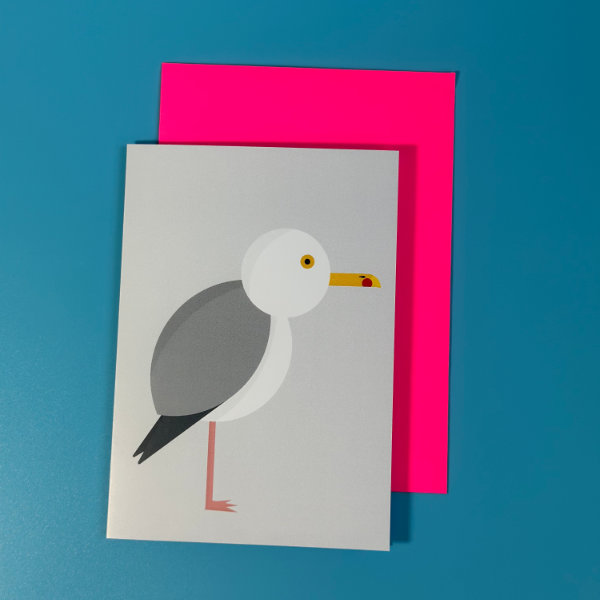 Maritime Klappkarte Möwe DIN A6