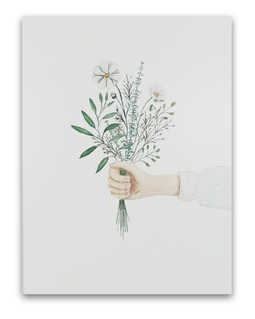 Postkarte „Blumenhand“ DIN A6